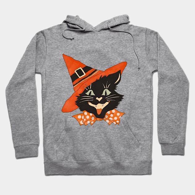 Retro Halloween Cat Hoodie by ZaharahZahairah